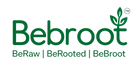 Bebroot logo with tagline 'BeRaw | BeRooted | BeRoot' on a white background