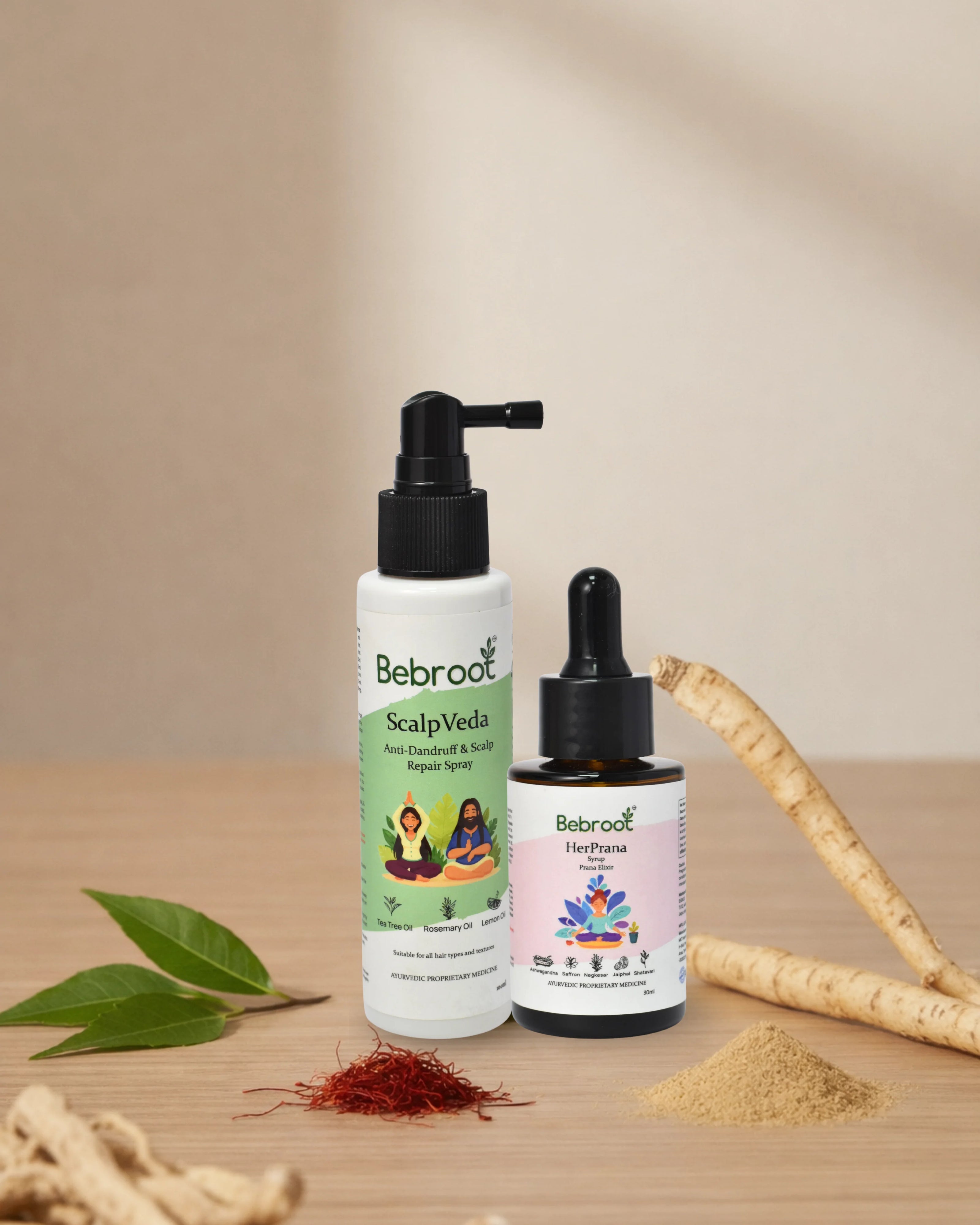 Energy and focus combo pack for women with Ayurvedic supplements for vitality and clarity