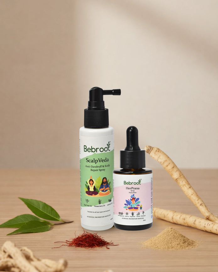 Energy and focus combo pack for women with Ayurvedic supplements for vitality and clarity