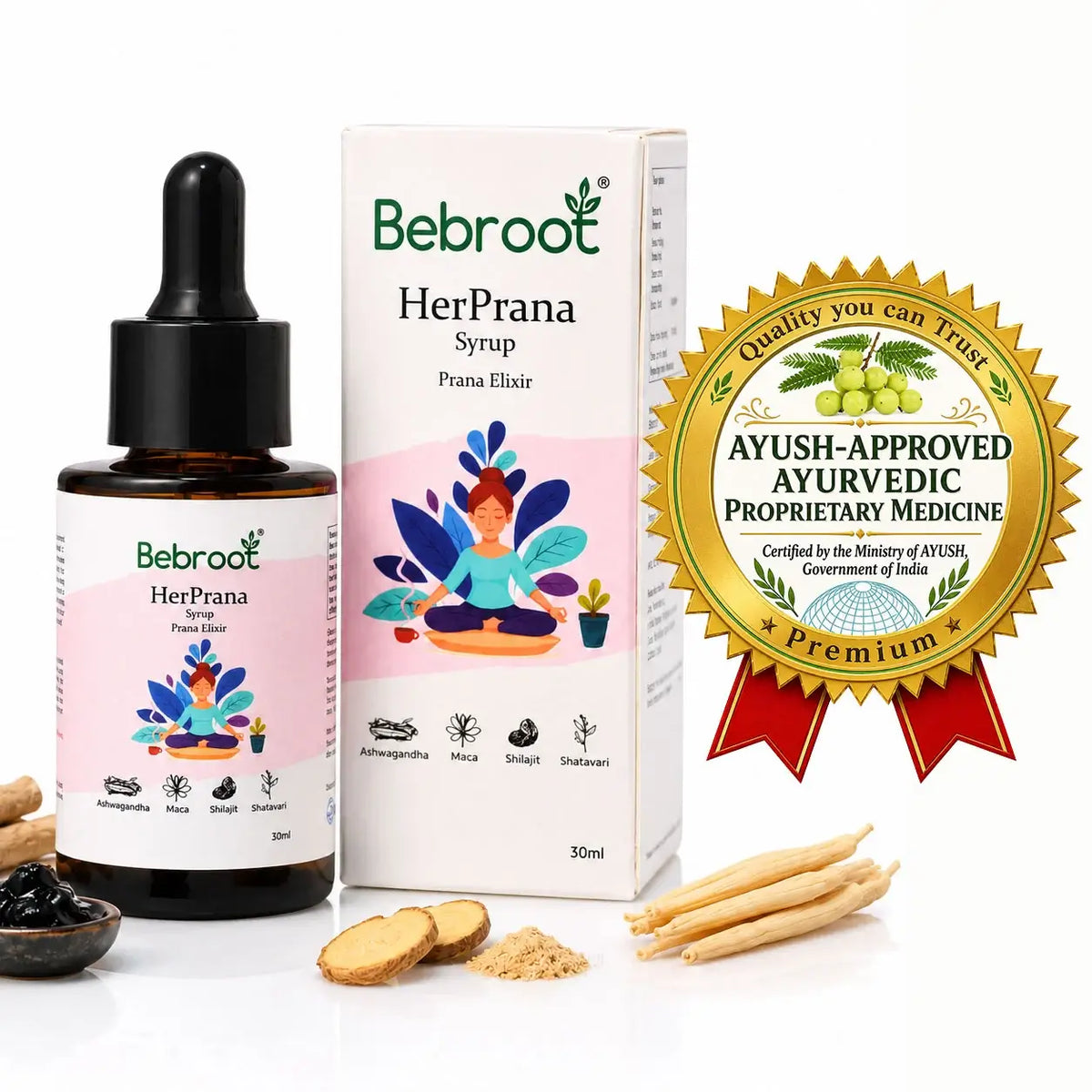 HerPrana – AYUSH Certified Ayurvedic Vitality Supplement for Women, GMP Certified, Made in India