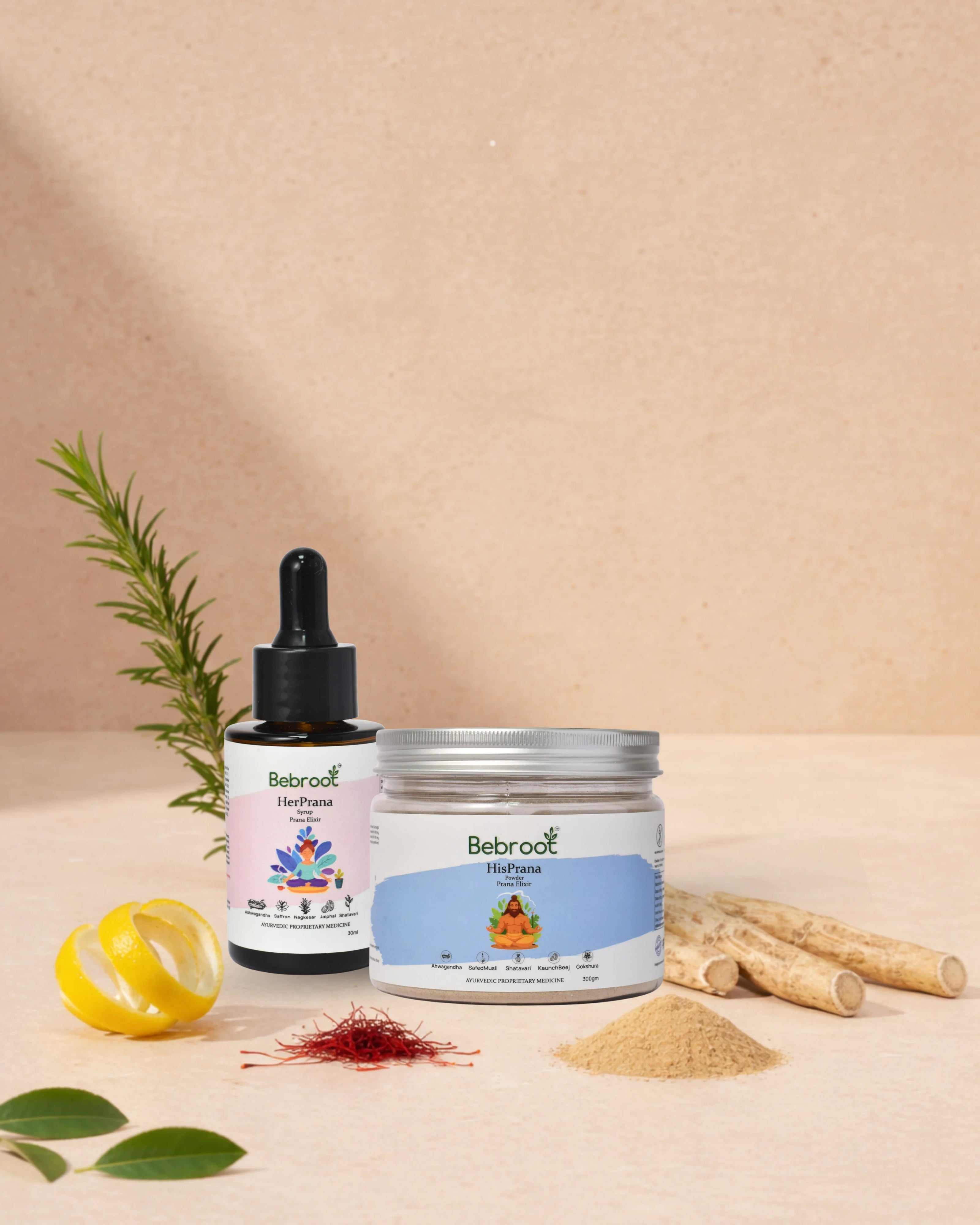 HerPrana and HisPrana vitality supplements combo pack by Bebroot