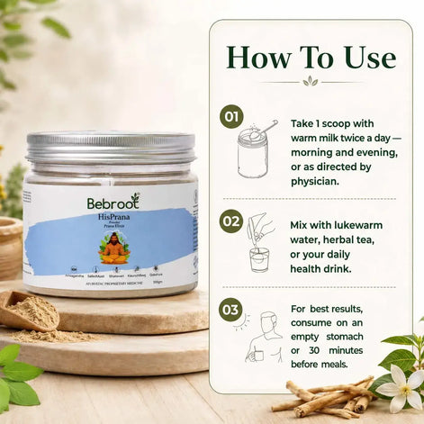 How to Use HisPrana Ayurvedic Vitality Powder – Daily Dosage & Mixing Guide for Men's Stamina & Energy