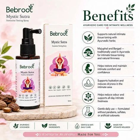 MysticSutra Feminine Toning Spray Key Benefits – Supports and Restores Intimate Firmness, Comfort & Confidence Naturally