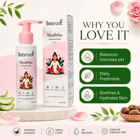 Why Women Love Shudhika , it is Gentle, pH-Balanced Daily Intimate Wash with Ayurvedic Herbs, No Harsh Chemicals used